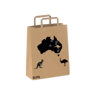 Virgin Kraft Paper Shopping Bags 80GSM Flat Handles
