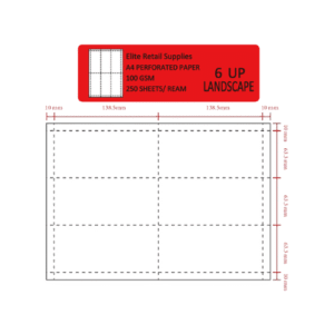 6Up Landscape Perforated Papers